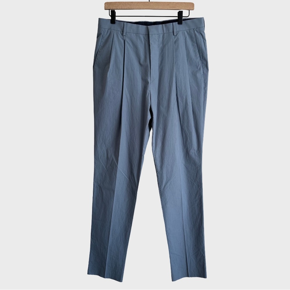 NWT Hugo Boss Men's Orville Relaxed Fit Pleated Cotton Pants Trousers Gray 32 R